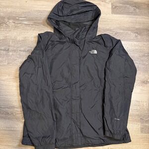 The North Face Womens DryVent Black Hooded Rain Jacket XL TG